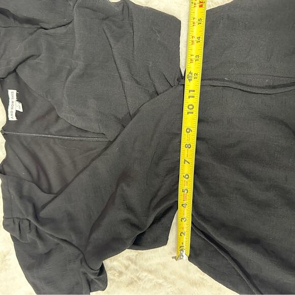 And Now This Size L Black Cut Out Elegant Textured Midi Dress Date Night Neutral - Picture 9 of 11